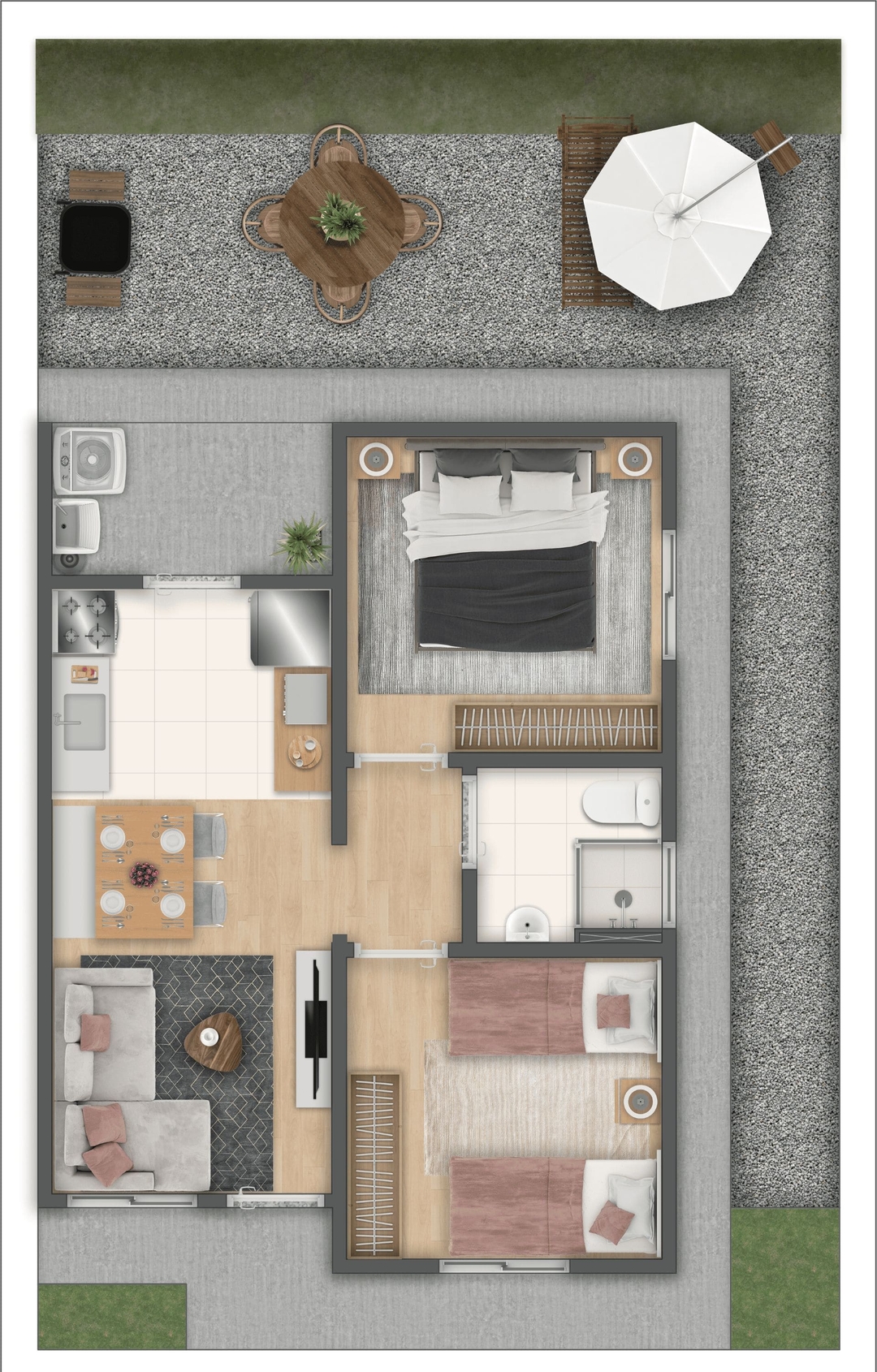 Planta 44m² Mococa